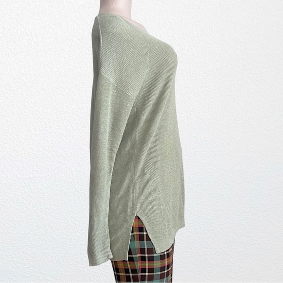 NEW Banana Republic Linen Blend Ribbed Knit V-Neck Casual Tunic Sweater SZ S - Picture 6 of 9